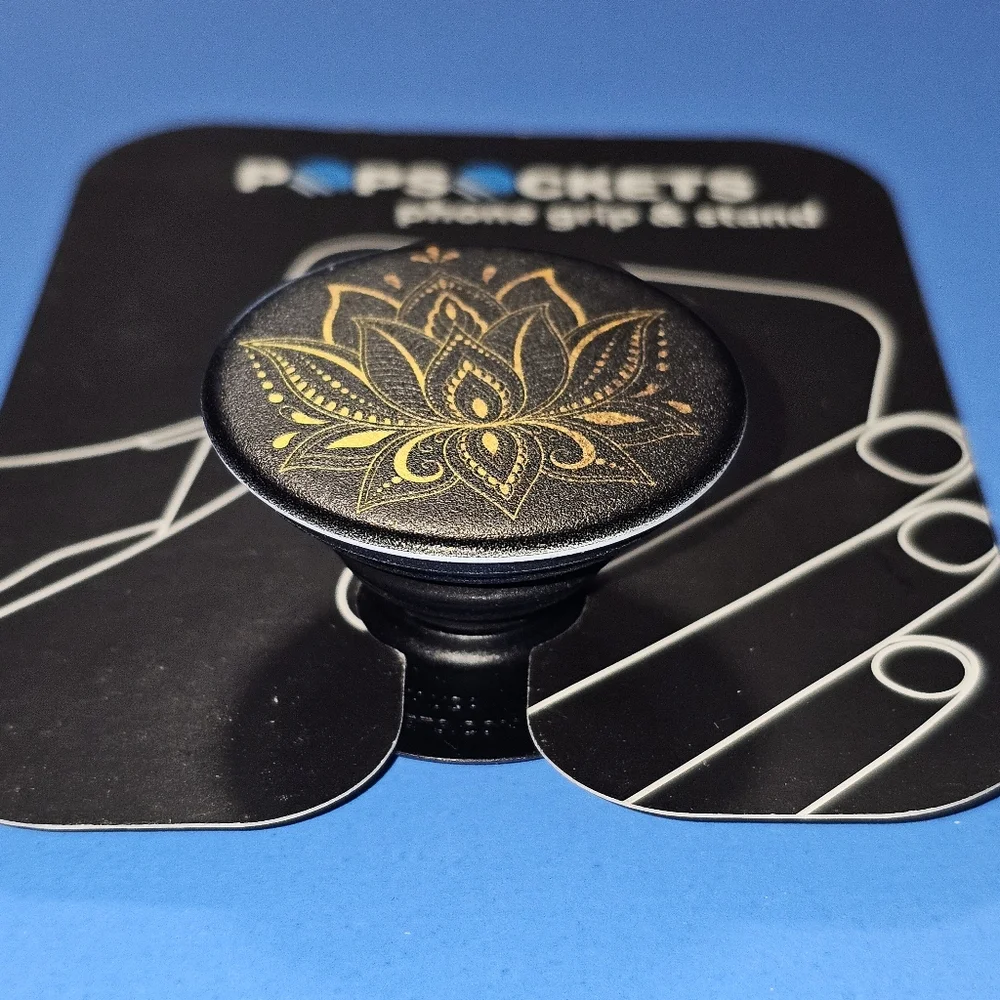 Popsocket - Golden Prana Black (LOTUS FLOWER)